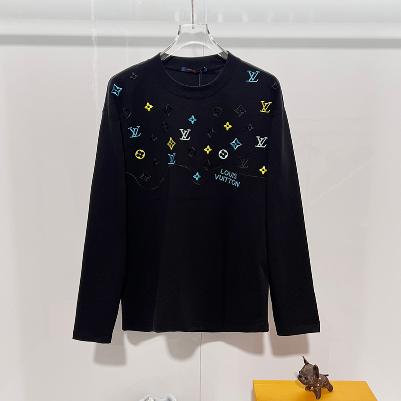 ルイヴィトン LOUIS VUITTON 2026Fw モノグラム刺繍 ロングTシャツ トレーナー長袖 メンズ
