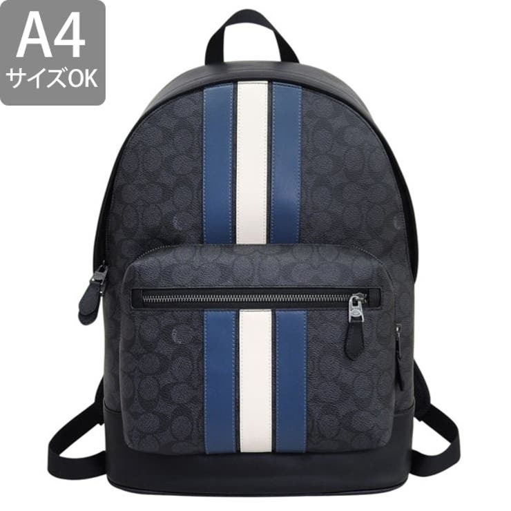 コーチ COACH レザー ストライプ モノグラム リュック バックパック メンズ レディース