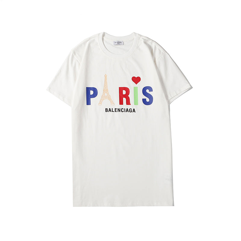 Balenciaga(バレンシアガ) パリ ラブ レギュラーTシャツ 2色 メンズ＆レディース