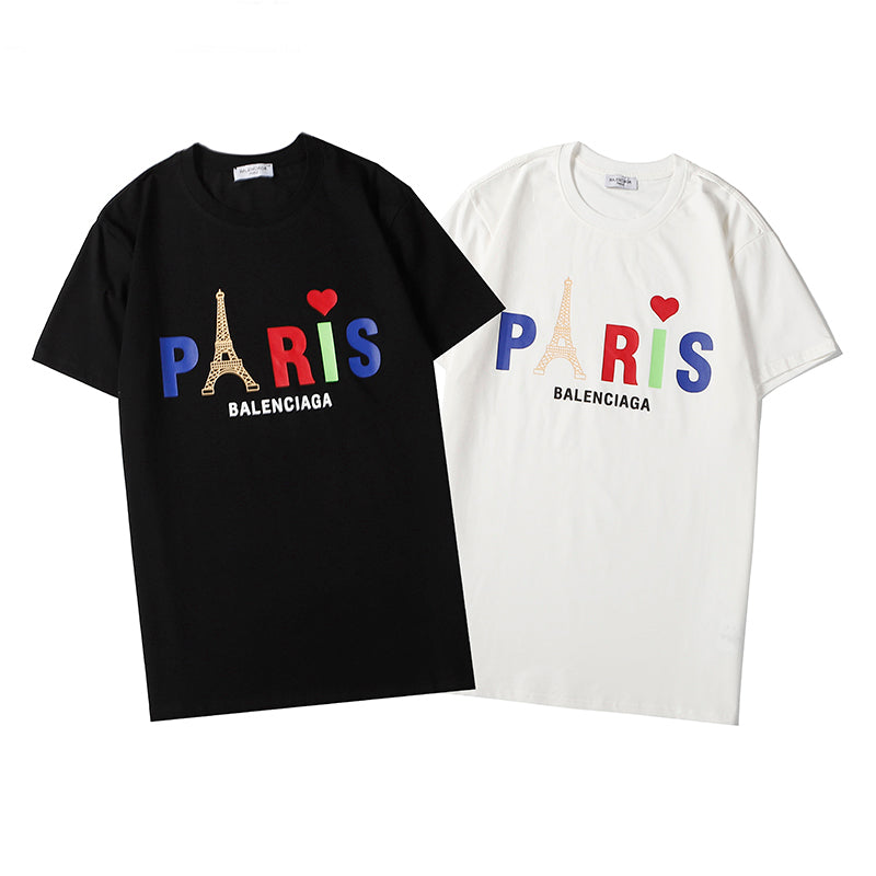 Balenciaga(バレンシアガ) パリ ラブ レギュラーTシャツ 2色 メンズ＆レディース