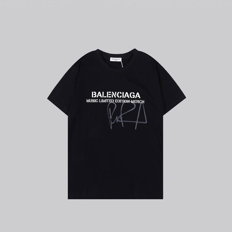 Balenciaga(バレンシアガ) プリント コットン Tシャツ 2色 メンズ＆レディース