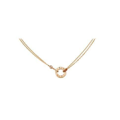 LOVE ネックレス、ダイヤモンド2個 2色