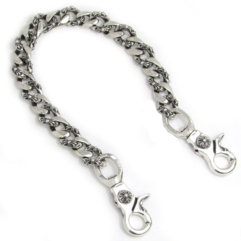 クロムハーツ ファンシーウォレットチェーン クロス ショート 2クリップ