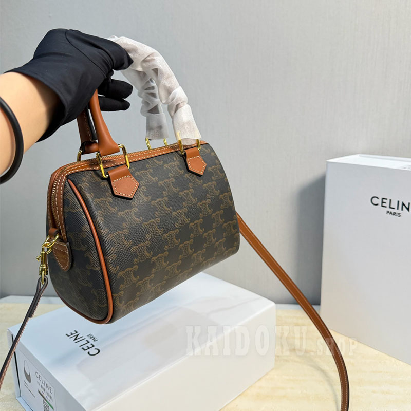 セリーヌCELINE スモールボストンバッグ カーフスキン ショルダーバッグ レディース
