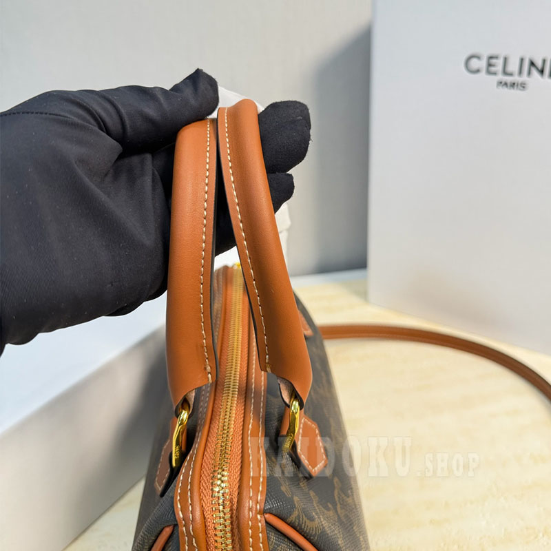 セリーヌCELINE スモールボストンバッグ カーフスキン ショルダーバッグ レディース