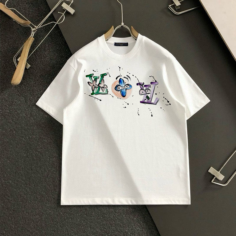 ルイヴィトン Tシャツ プリント ファッション 半袖 メンズ