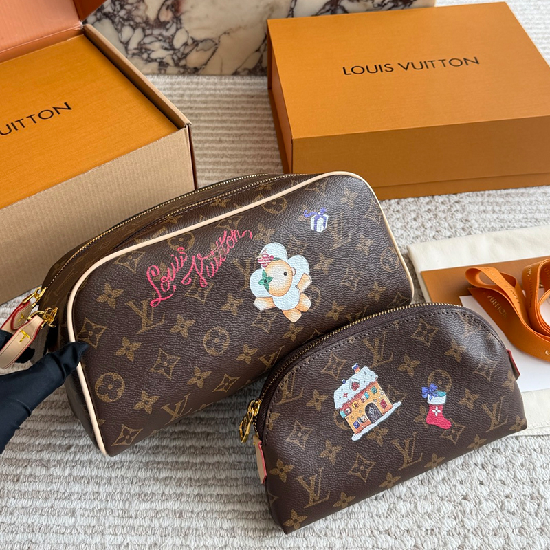 ルイヴィトン Louis Vuitton モノグラム クラッチバッグ＋化粧ポーチバッグ  2 点セット レディース