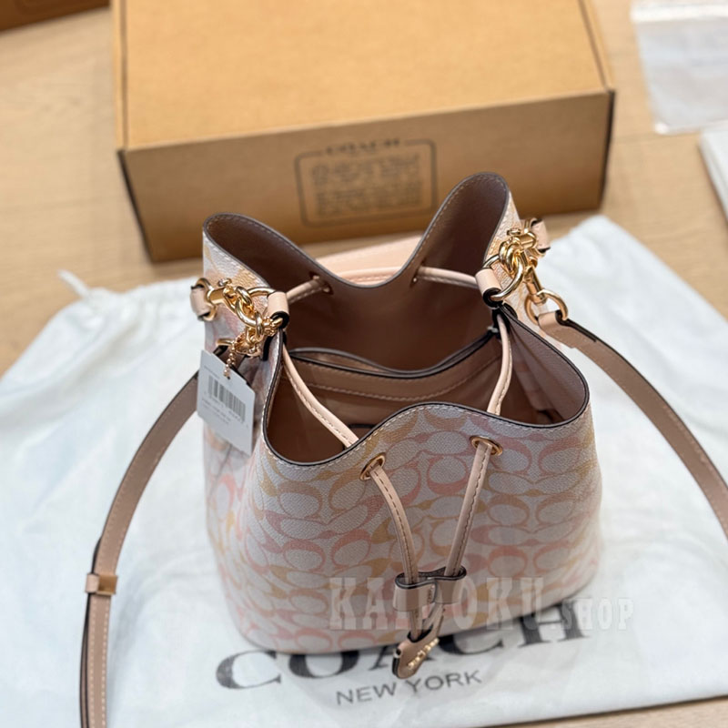 コーチ COACH ローアン バケットバッグ キャンバス シグネチャー2色 レディース
