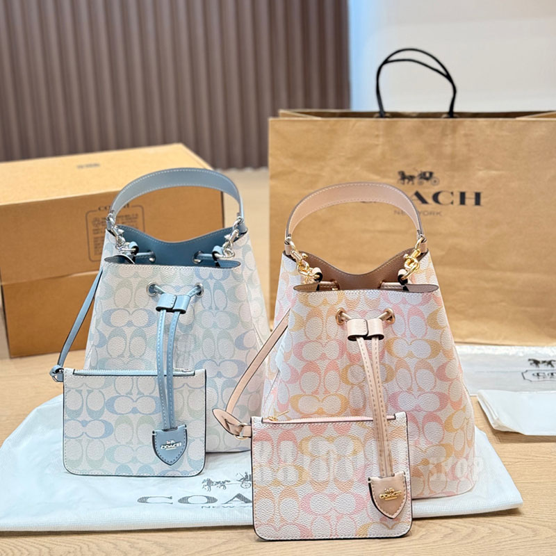 コーチ COACH ローアン バケットバッグ キャンバス シグネチャー2色 レディース