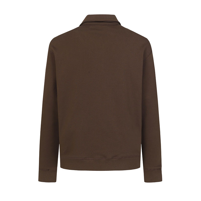 プラダ PRADA ロゴ刺繍 襟付き ハーフジップ スウェットシャツ メンズ