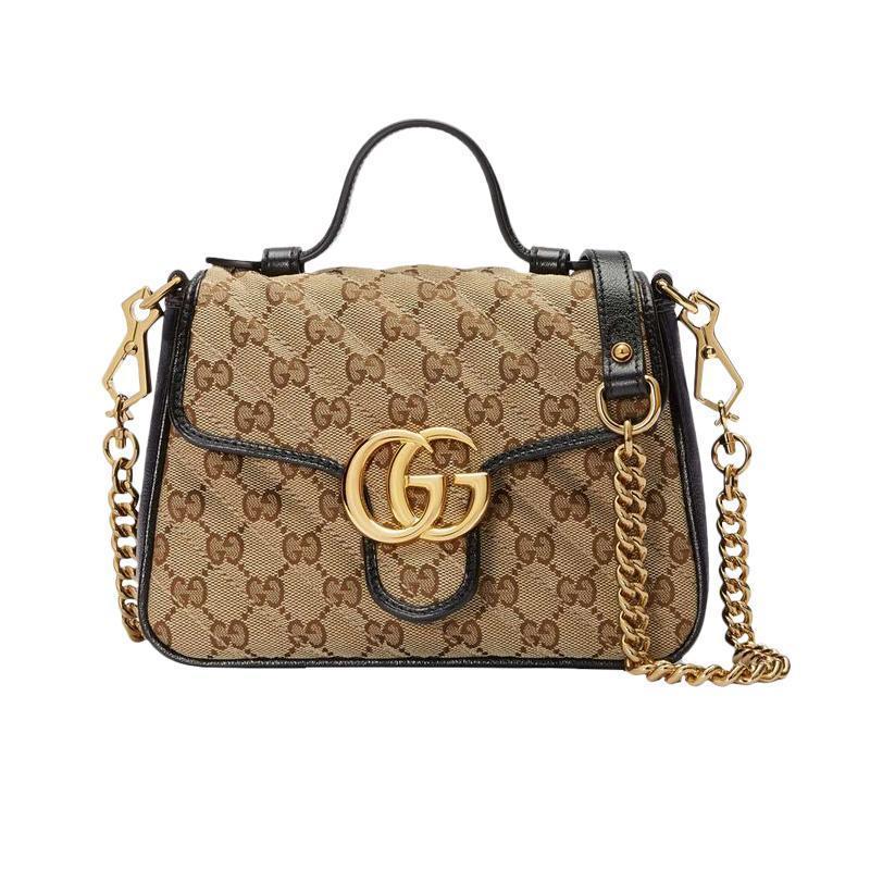 GUCCI(グッチ)〔GGマーモント〕ミニ トップハンドルバッグ ハンドバッグ ショルダーバッグ
