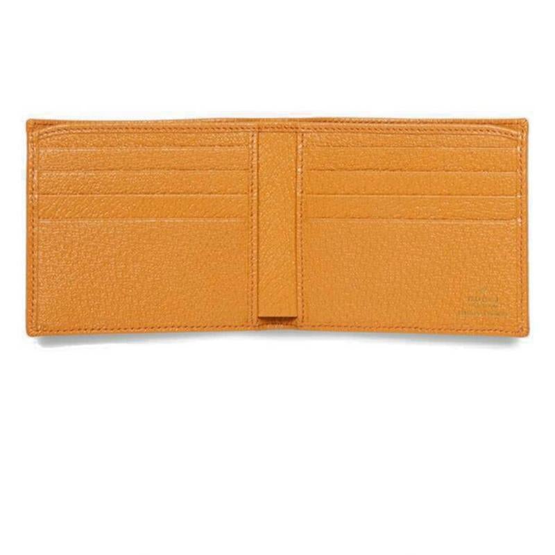 【GUCCI×KAIジョイントモデル】グッチ テディベアプリン トキャンバス＆レザー二つ折り財布 8枚 ベージュ/エボニー