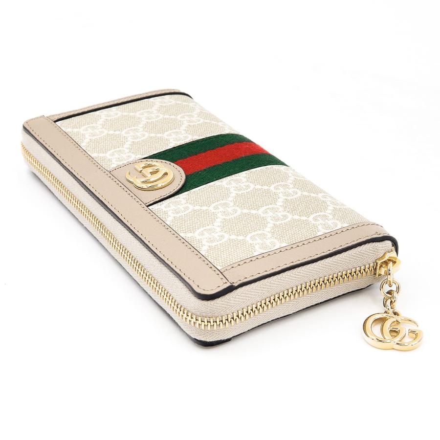 グッチ GUCCI 長財布 オフィディア GG ロゴ ジップアラウンドウォレット ベージュ レディース
