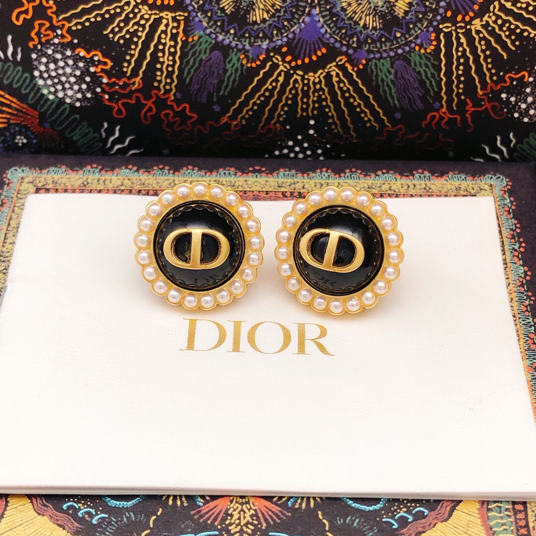 ディオール DIOR スタッドピアス Petit CD Baroque レディース