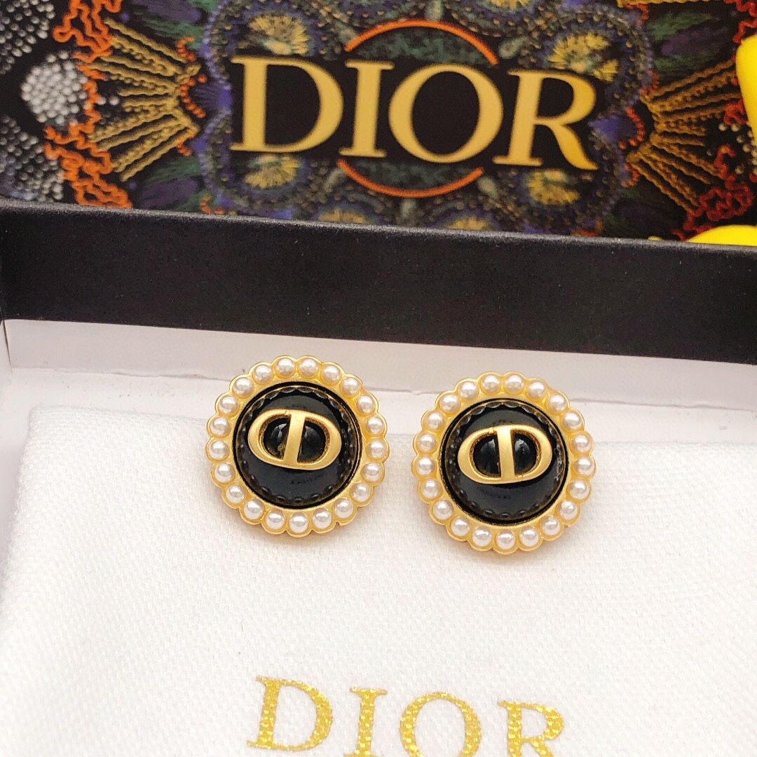ディオール DIOR スタッドピアス Petit CD Baroque レディース