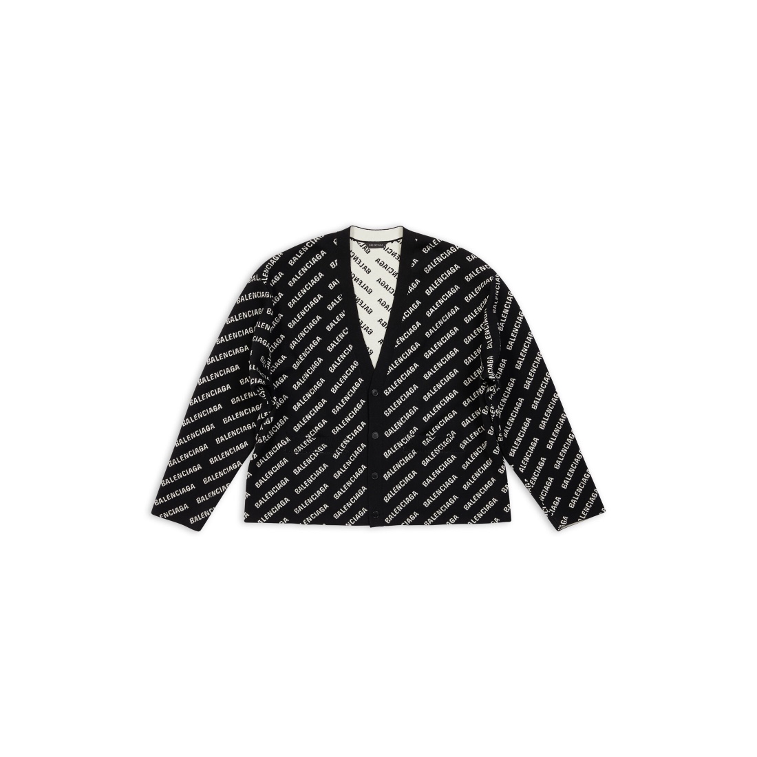 バレンシアガ balenciaga ロゴプリント ニットカーディガン