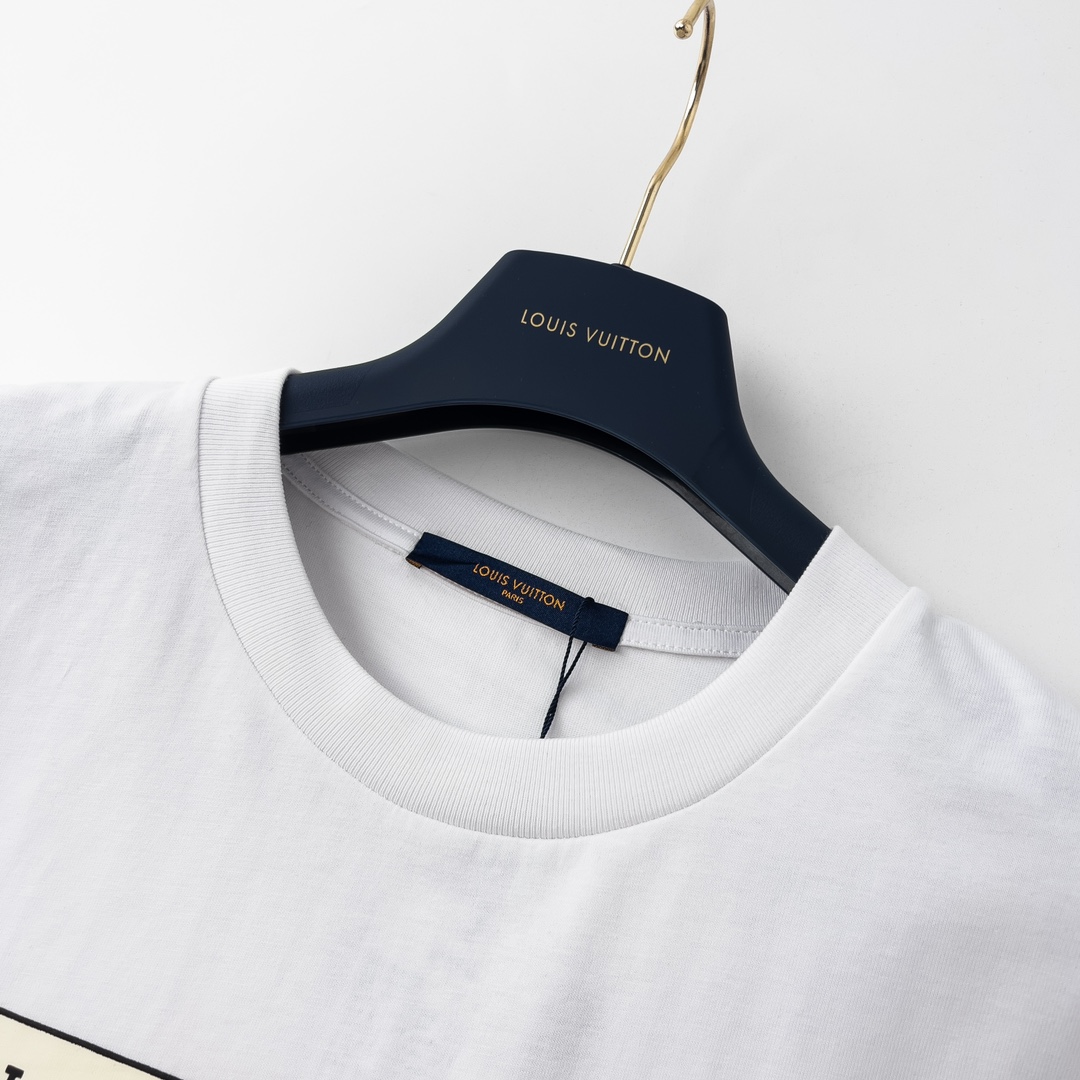 ルイヴィトン Tシャツ ファッション 刺繍 半袖 メンズ
