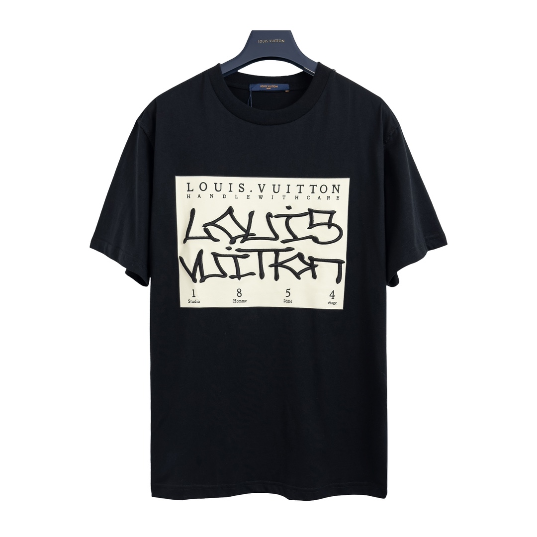 ルイヴィトン Tシャツ ファッション 刺繍 半袖 メンズ