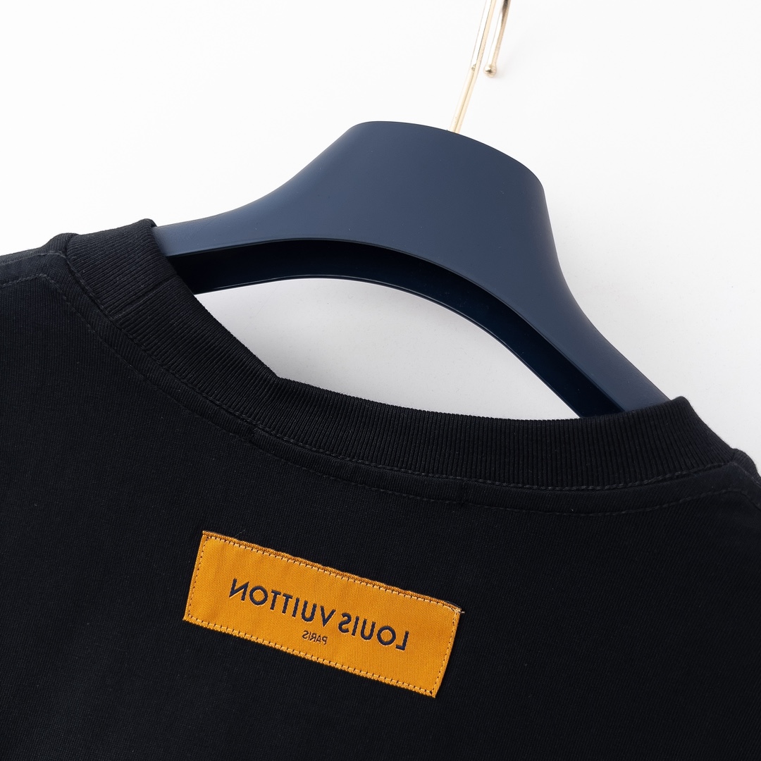 ルイヴィトン Tシャツ ファッション 刺繍 半袖 メンズ