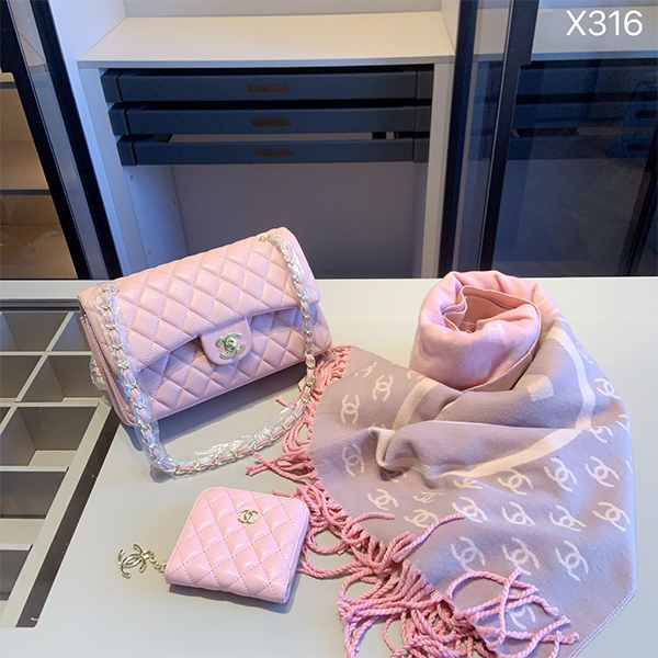 シャネル チェーンバッグ+財布+スカーフ お得セット 3点 レディース