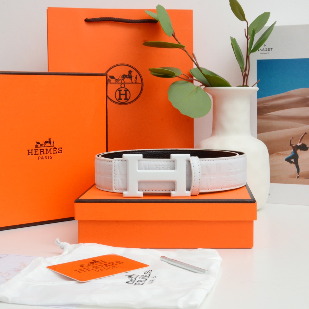 エルメス ベルト 牛革 38mm 穴あけ器を贈り 3色 メンズ