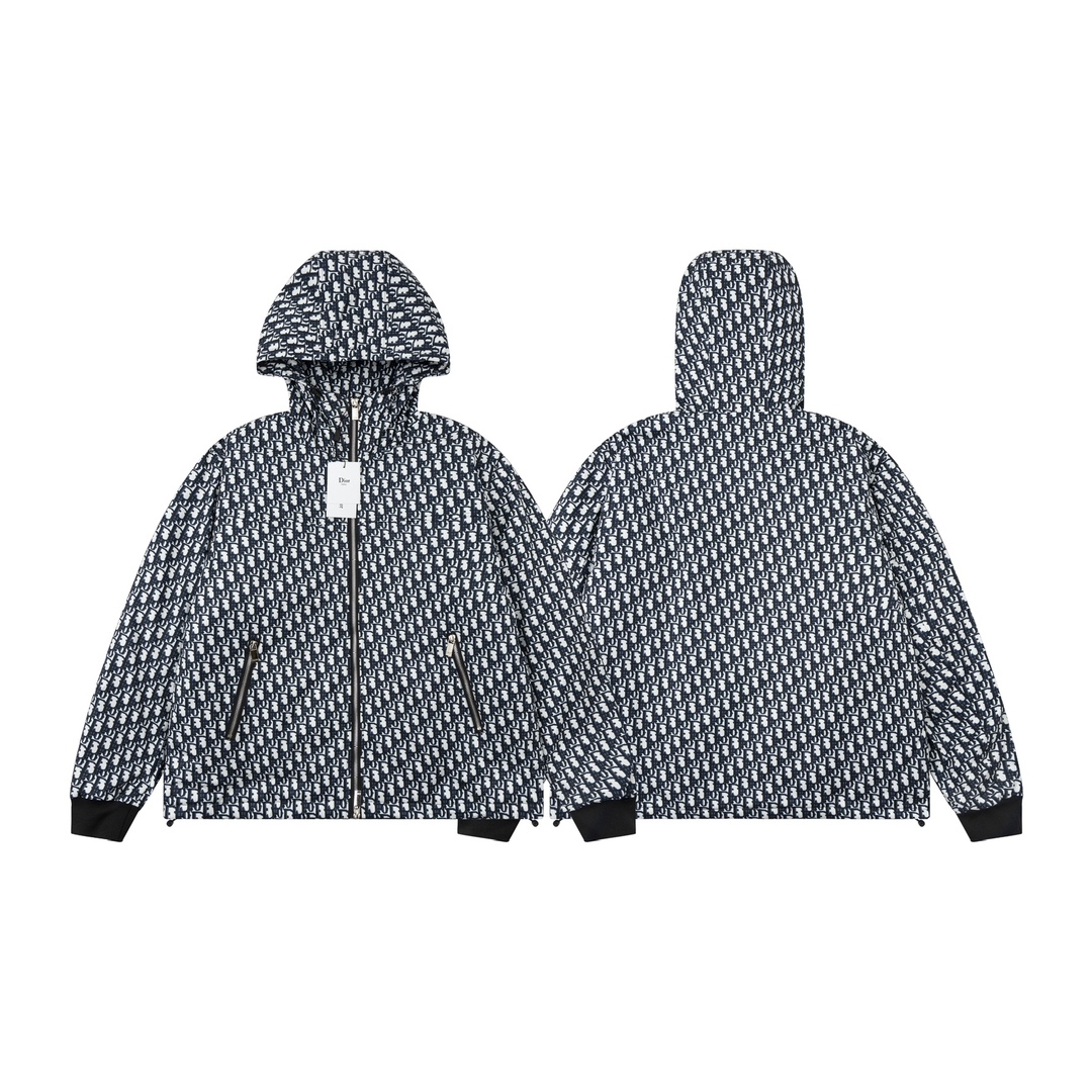 ディオール ジャケット ロゴプリント メンズ 厚手