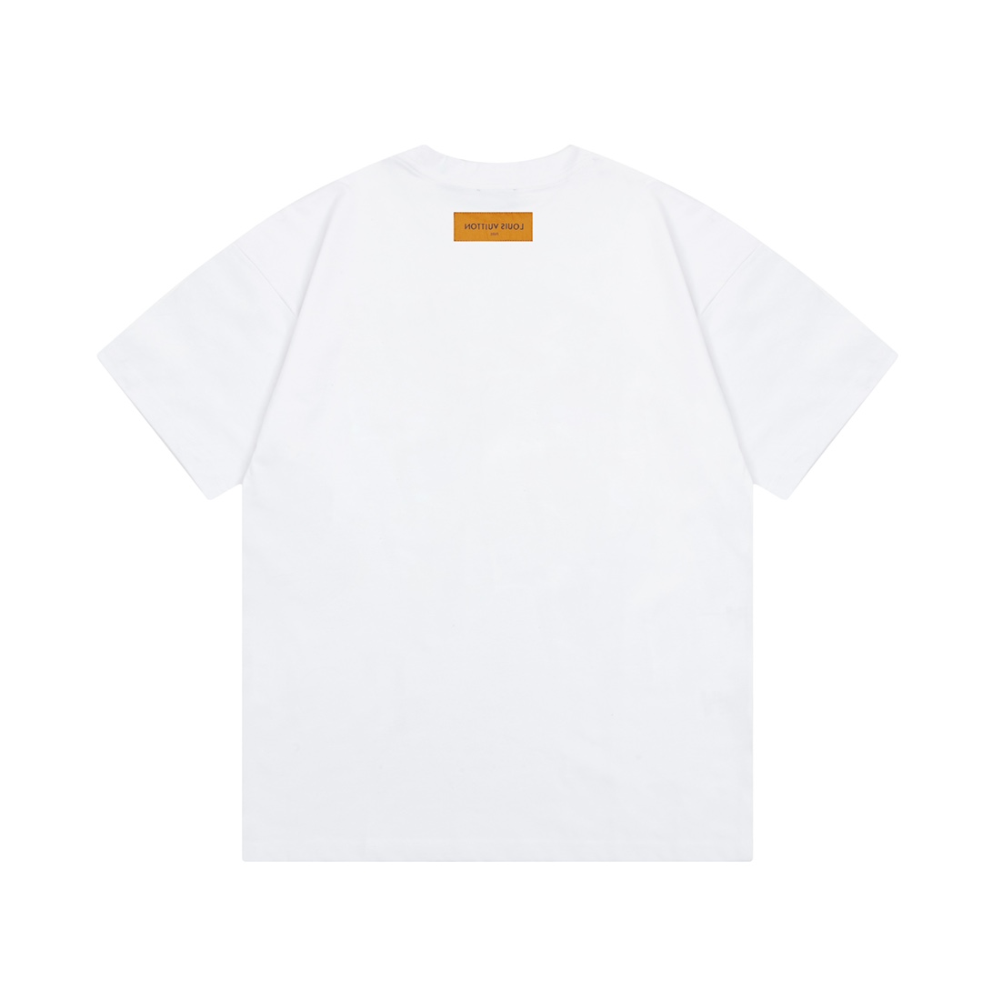 ルイヴィトン パンプキン 文字プリント Tシャツ 半袖   メンズ＆レディース