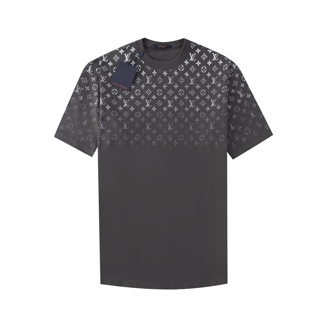 ルイヴィトン 2024 グラディエントコットン Tシャツ モノグラム メンズ＆レディース