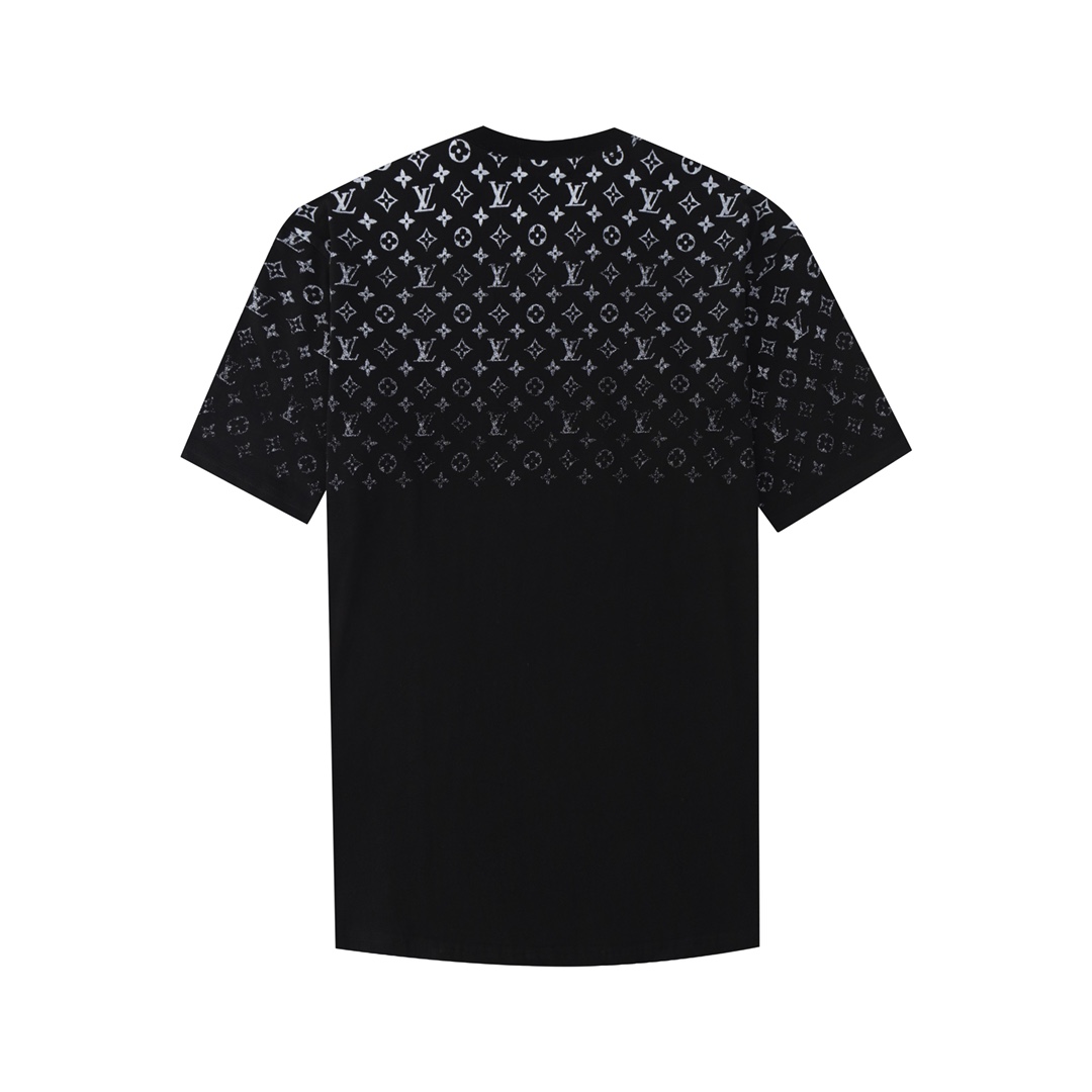 ルイヴィトン 2024 グラディエントコットン Tシャツ モノグラム メンズ＆レディース