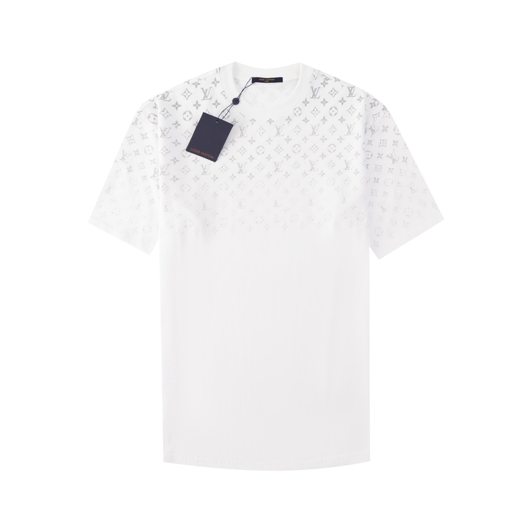 ルイヴィトン 2024 グラディエントコットン Tシャツ モノグラム メンズ＆レディース
