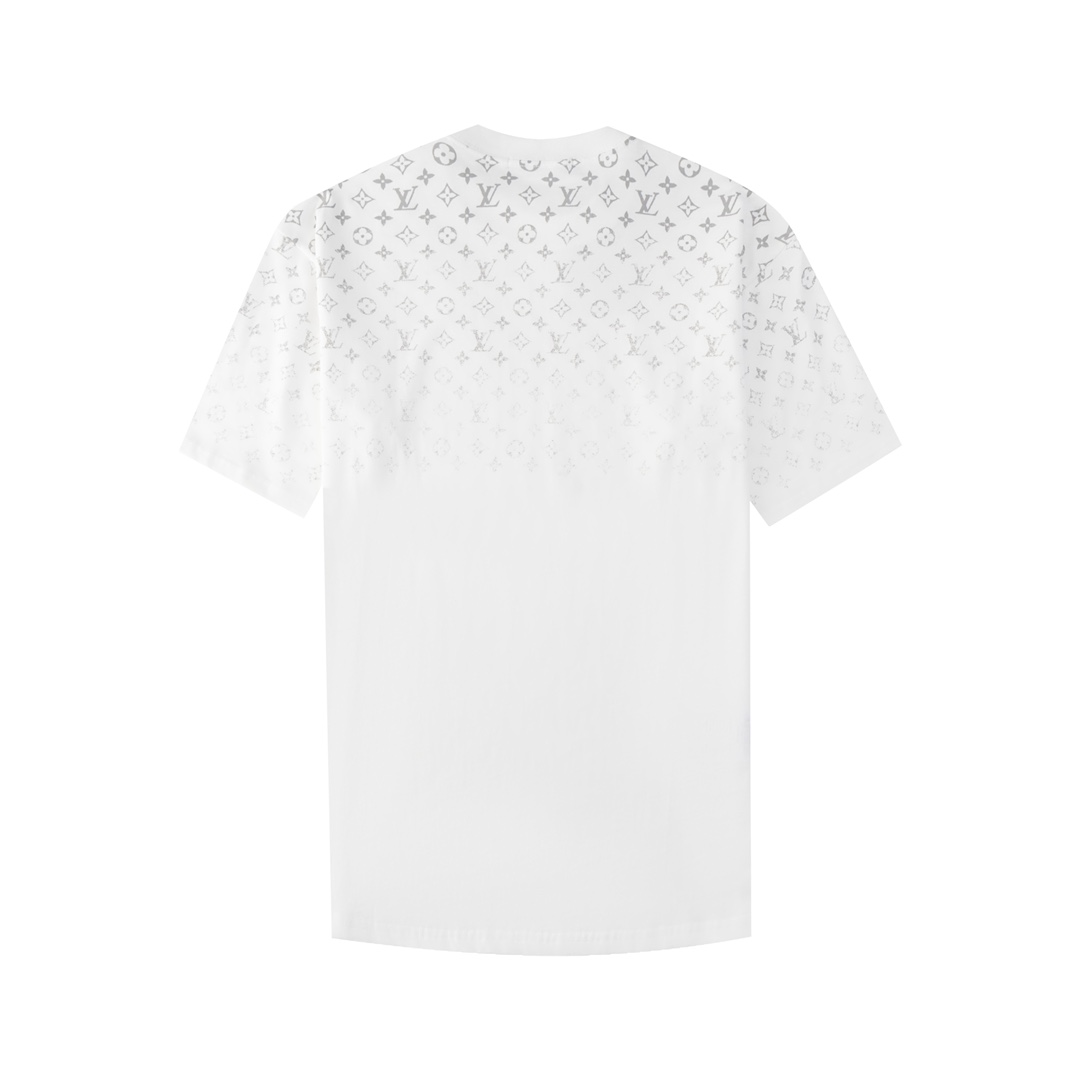 ルイヴィトン 2024 グラディエントコットン Tシャツ モノグラム メンズ＆レディース