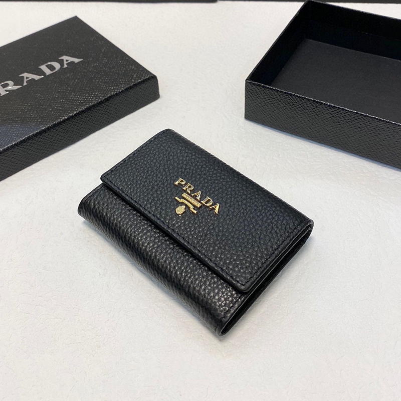 PRADA(プラダ) 折財布 ブラック レディース カードケース