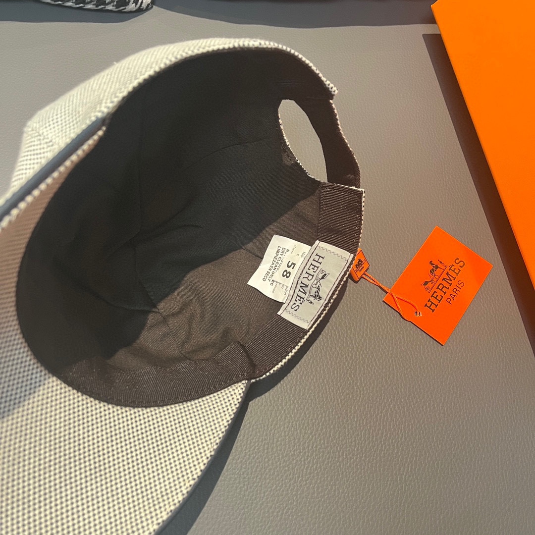 エルメス シンプル キャップ キャンバス グレー メンズ