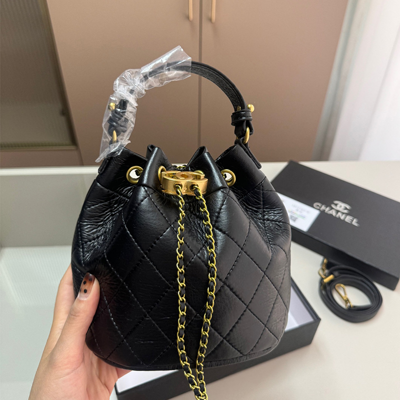 シャネル CHANEL バケットバッグ ブラック レディース