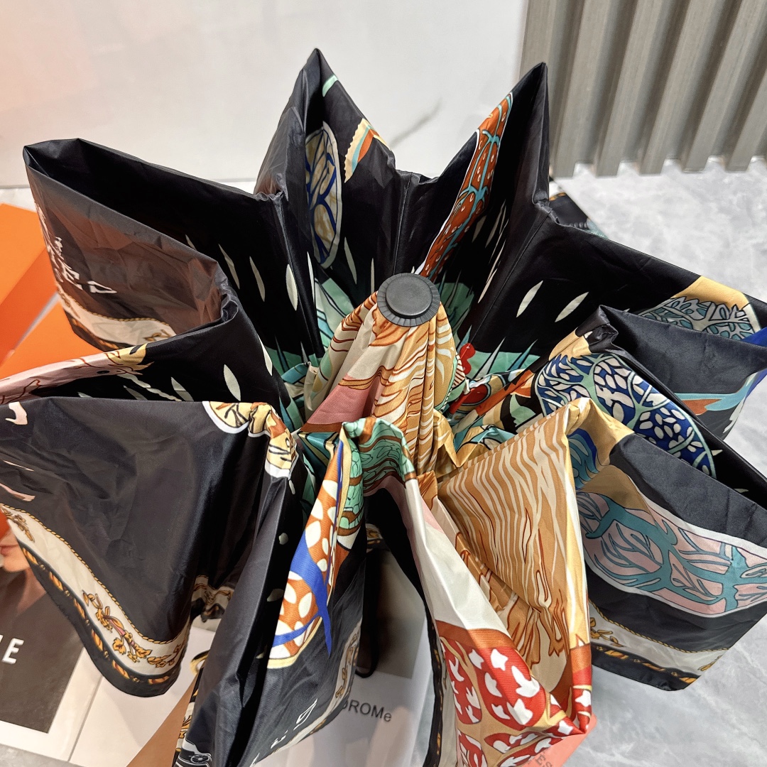 エルメス（HERMES）晴雨兼用 傘 日傘 自動折り たたみ傘 レディース メンズ