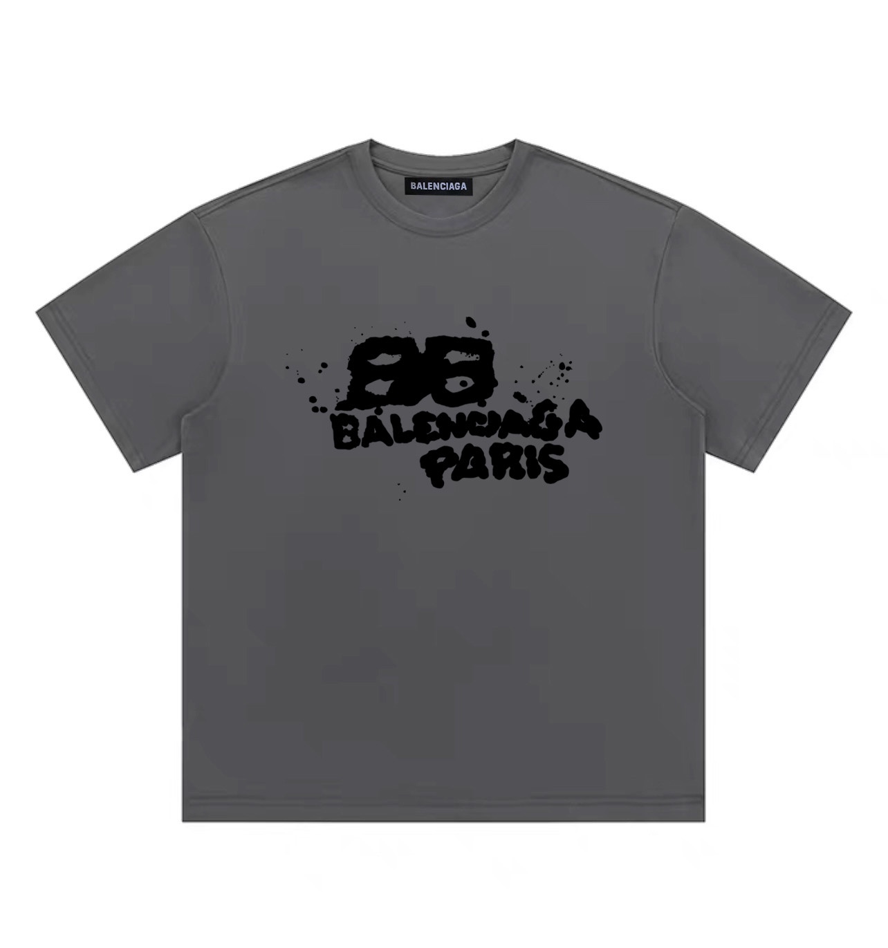 バレンシアガ Balenciaga ペイント加工 クルーネック 半袖 Tシャツ レディース&メンズ