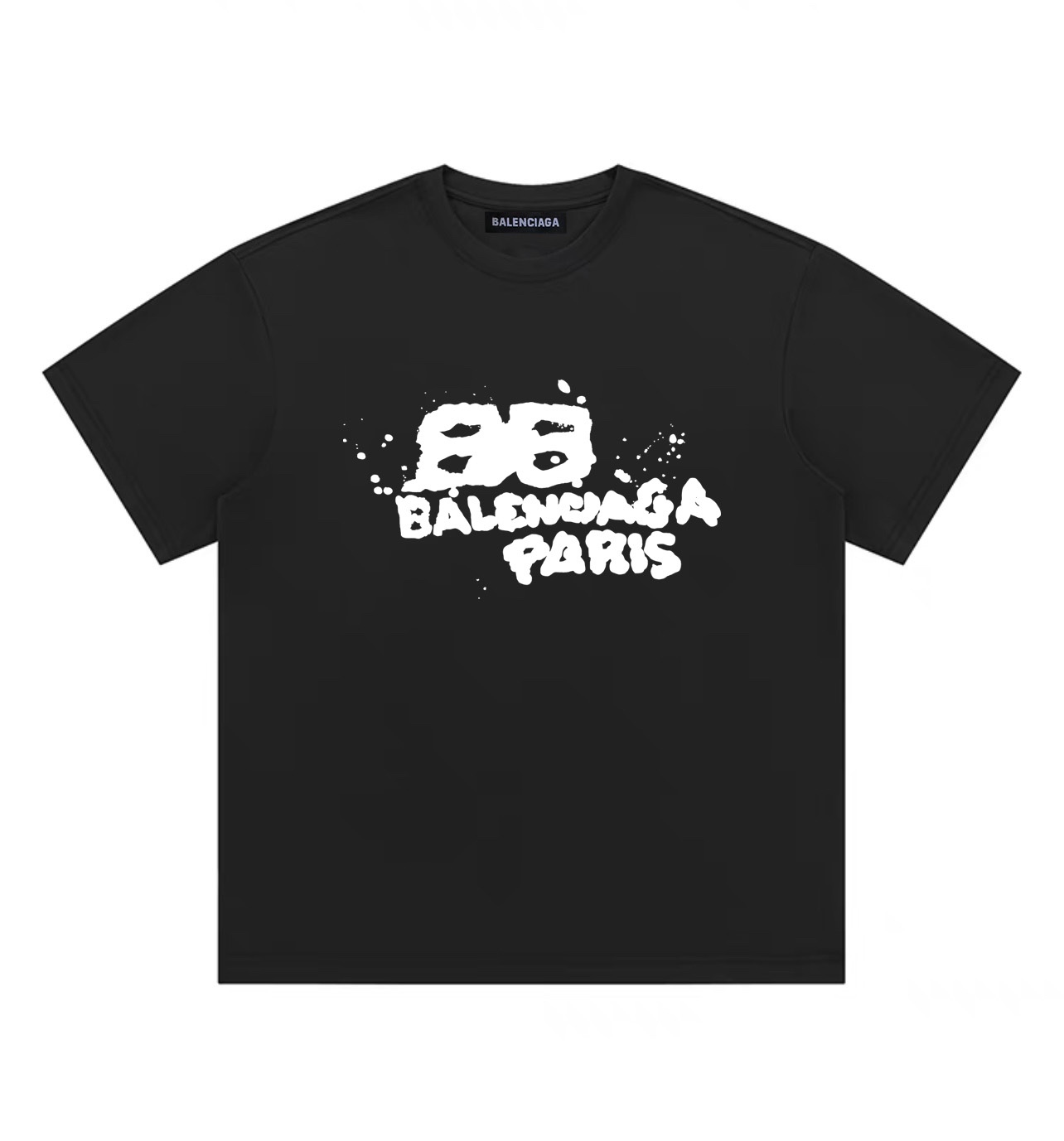 バレンシアガ Balenciaga ペイント加工 クルーネック 半袖 Tシャツ レディース&メンズ