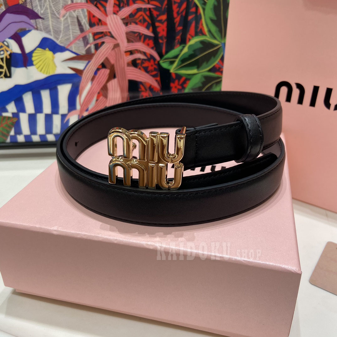 ミュウミュウ Miu Miu ベルト 2.5cm ファッション レディース