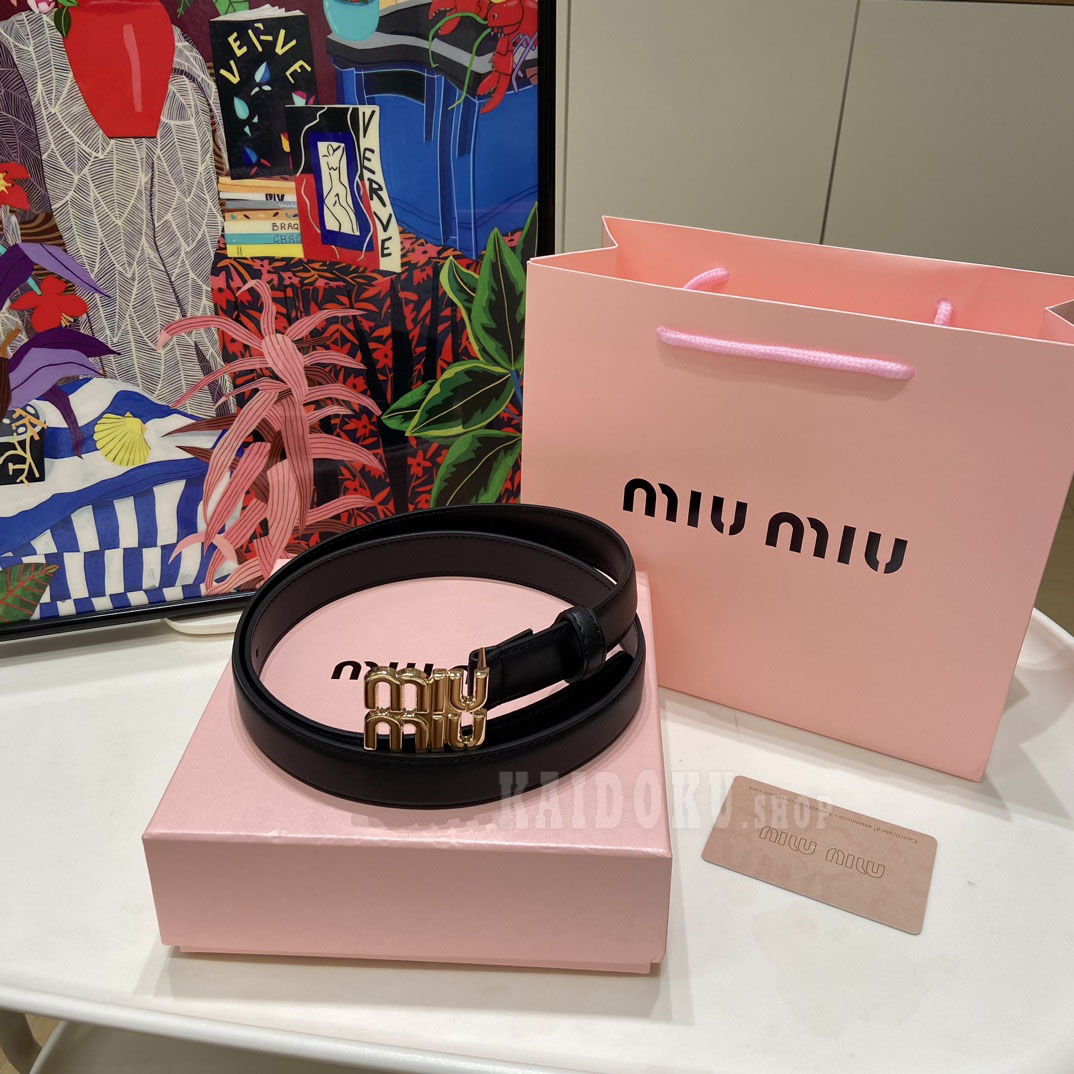 ミュウミュウ Miu Miu ベルト 2.5cm ファッション レディース