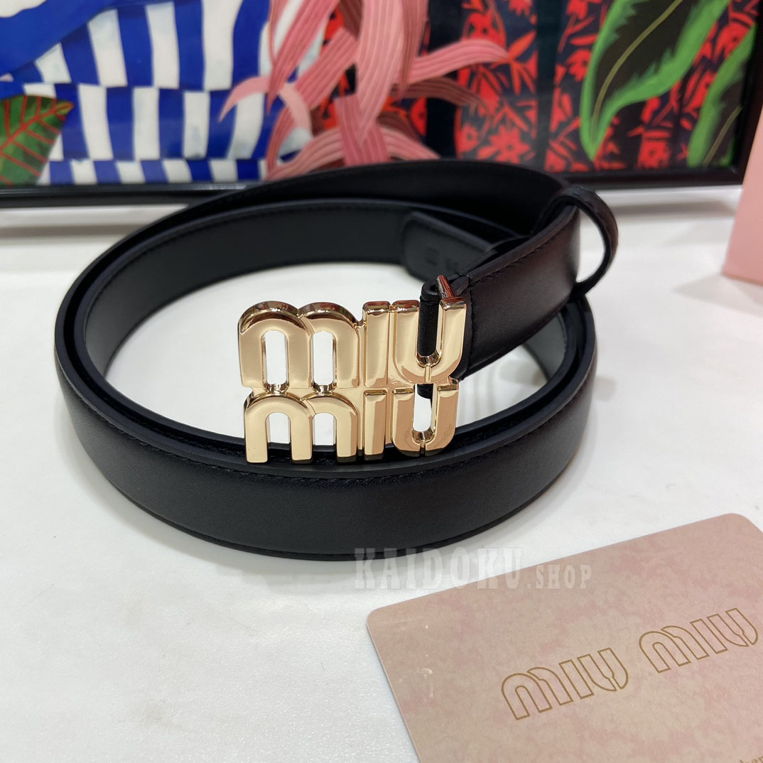 ミュウミュウ Miu Miu ベルト 2.5cm ファッション レディース