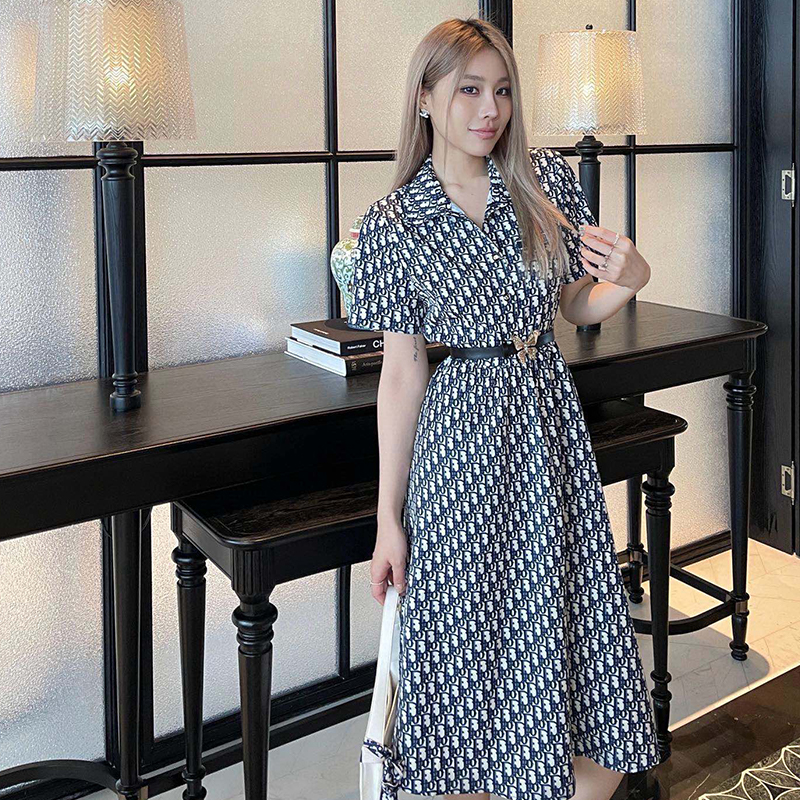 ディオール クラシック モノグラム プリントシャツドレス ワンピース