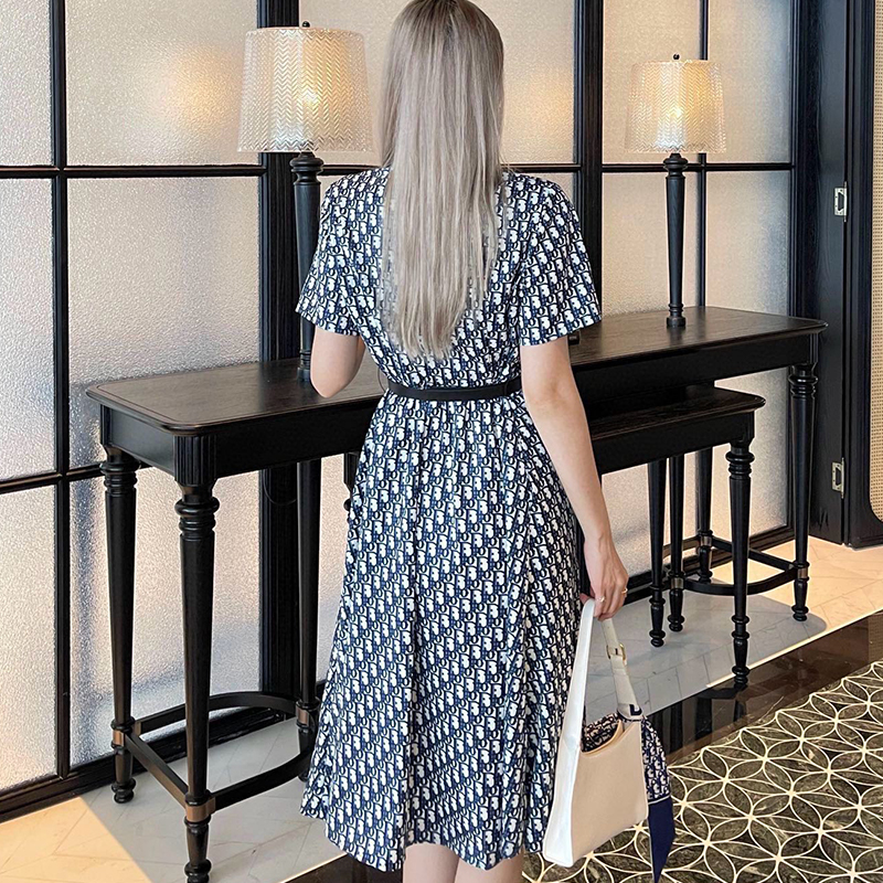 ディオール クラシック モノグラム プリントシャツドレス ワンピース レディース