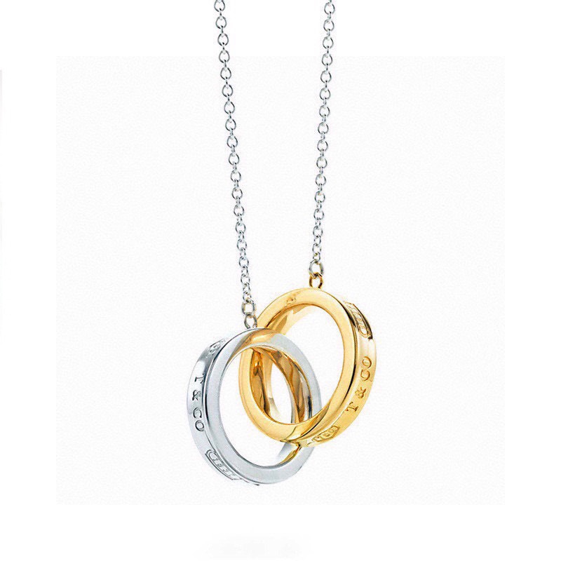 ティファニー ネックレス ダブルリング S925 3色 レディース