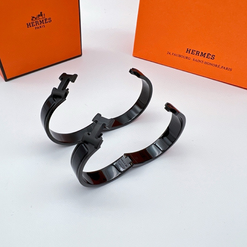 エルメス ブレスレット バングル クリックHH ブラック メンズ レディース