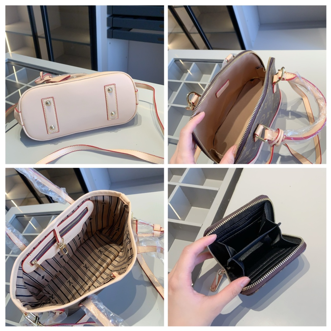 ルイヴィトン ハンドバッグ＋トートバッグ＋財布 お得セット 3点 ブラウン レディース