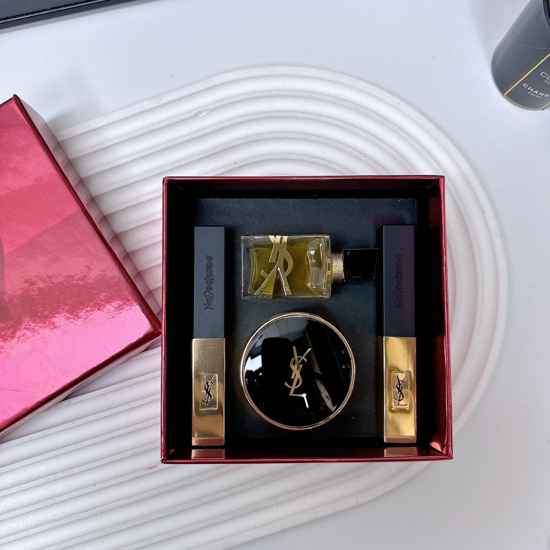 サンローラン Saint Laurent コスメ 4点セット 香水*1+口紅*2+クッションコンパクト*1 レディース