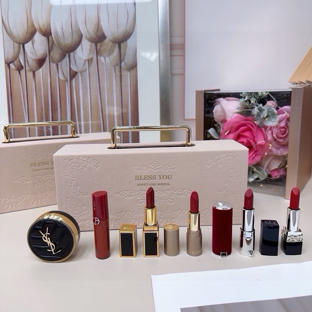 コスメ 6点セット  口紅*5+クッションコンパクト*1 レディース