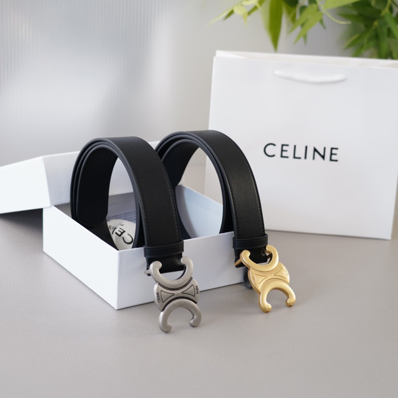 セリーヌ ベルト 牛革 ファッション 2色 メンズ
