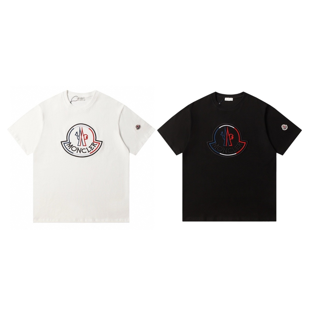 モンクレール 夏 新作 半袖 Tシャツ 刺繍 メンズ 