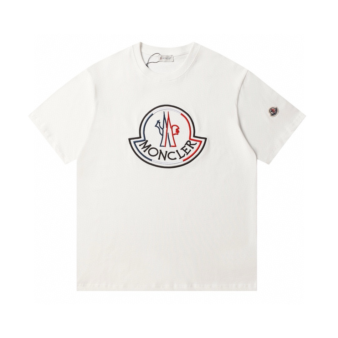 モンクレール 夏 新作 半袖 Tシャツ 刺繍 メンズ 